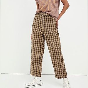 Free people yellow plaid Joey Menswear Trousers
